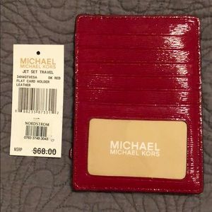 Michael Kors flat card holder - red